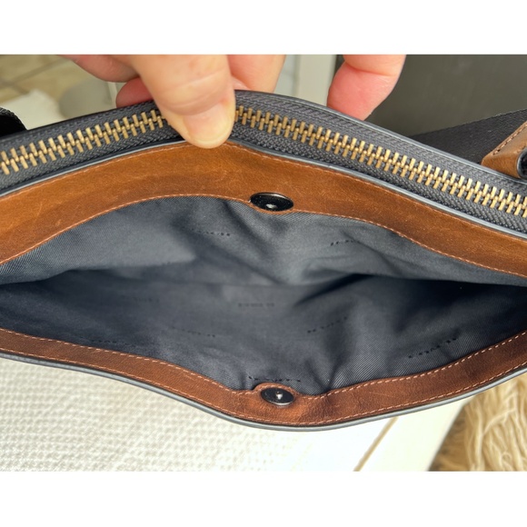 COACH Manhattan Convertible Slim Messenger Bag in Brown - Picture 12 of 16